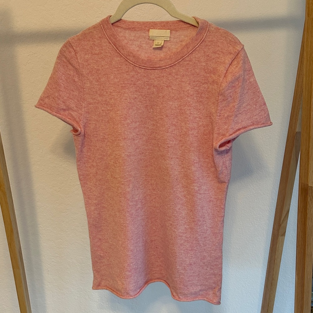 J. Crew Soft Pink cashmere tee Medium perfect condition - Picture 3 of 7